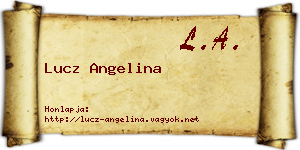 Lucz Angelina névjegykártya